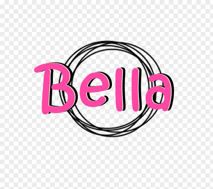 Bella Filigree Logo Brand Font Clip Art Pink M PNG