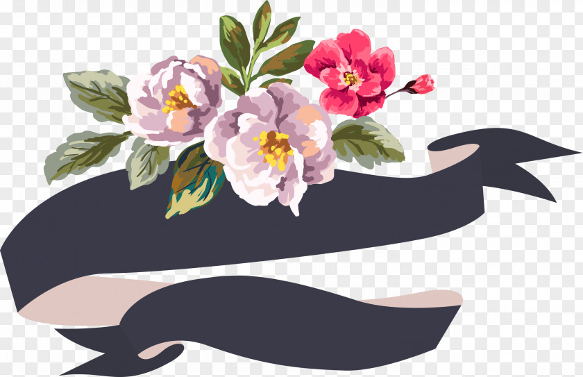Colorful Flowers Decoration PNG
