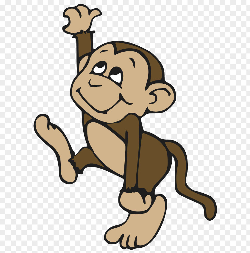 Cute Monkey Cartoon Clip Art PNG