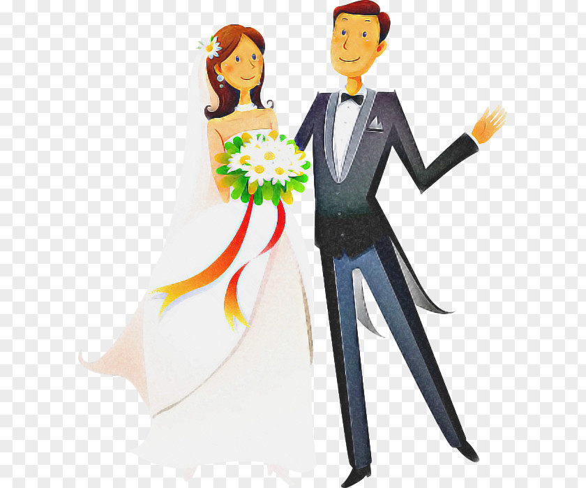 Style Fictional Character Bride And Groom Cartoon PNG