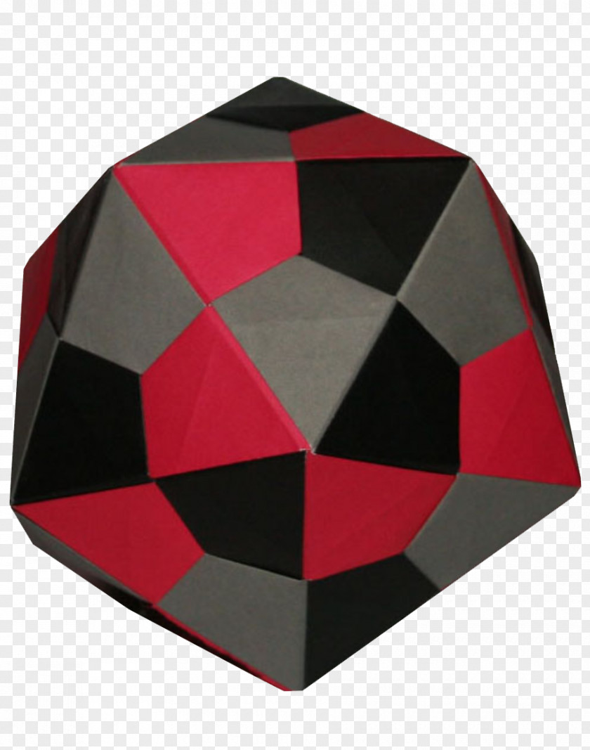 8 March Paper Icosahedron Modular Origami Pattern PNG