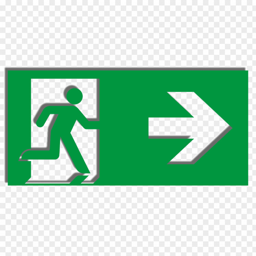 Arrow Emergency Exit Sign Lighting Fire Escape PNG