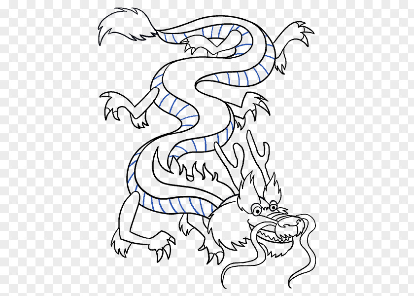 Chinese Dragon Drawing China Line Art PNG