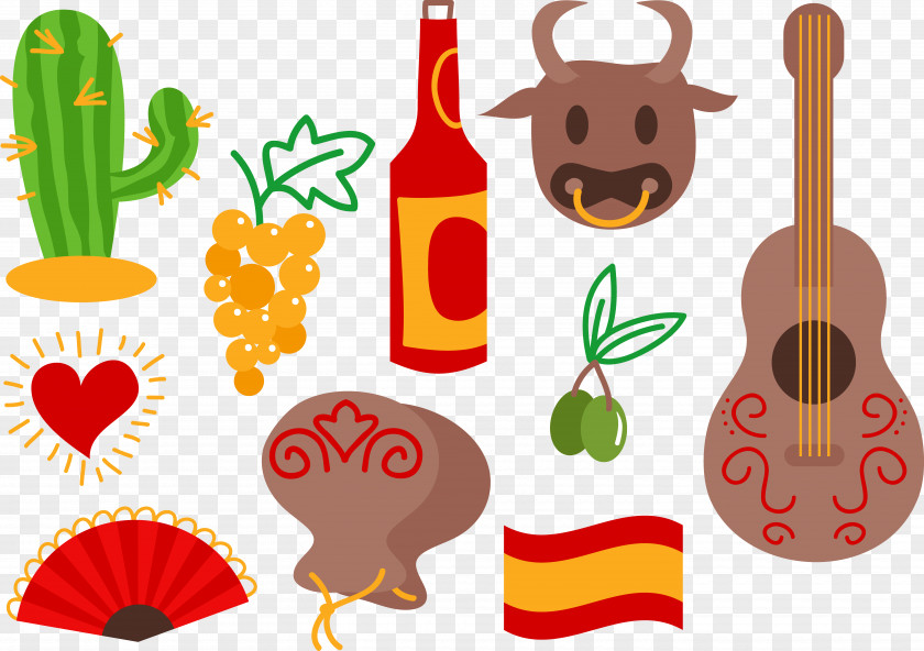 Food, Guitar Supplies Spain Euclidean Vector Clip Art PNG