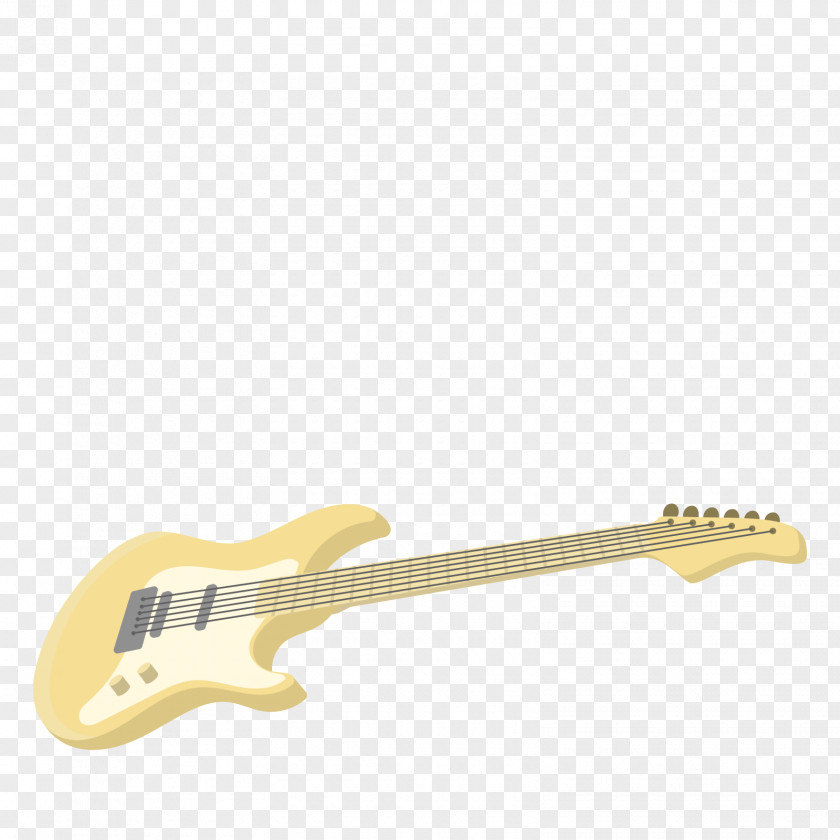 Vector Yellow Guitar Bass Acoustic-electric Tiple PNG
