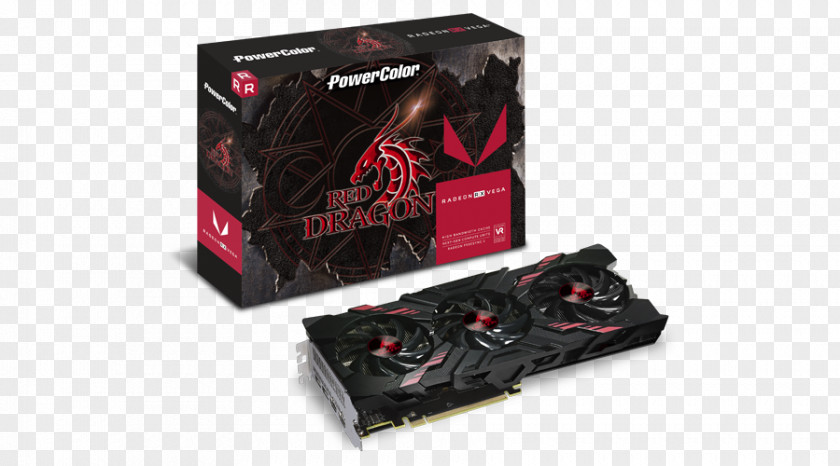 Water Color Red Graphics Cards & Video Adapters PowerColor AMD Vega Radeon 500 Series PNG