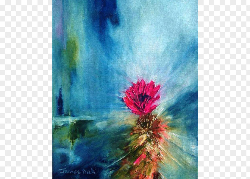Watercolor Cactus Painting Art Flower PNG