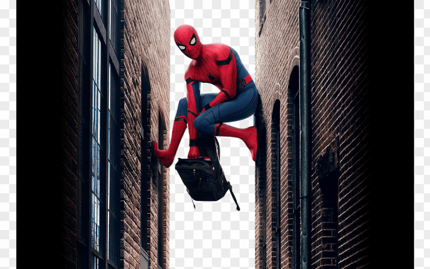Spiderman Spider-Man Iron Man Marvel Cinematic Universe Film Art PNG