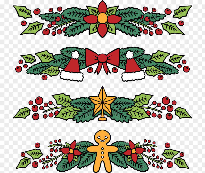 Christmas Color Separator Bar Ornament Decoration PNG