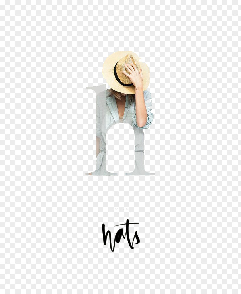 Creative English Letter H With Male Model Poster Composition PNG