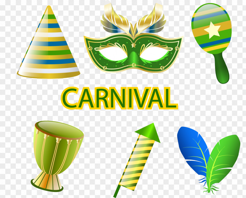 Green Carnival Accessories Euclidean Vector Icon PNG