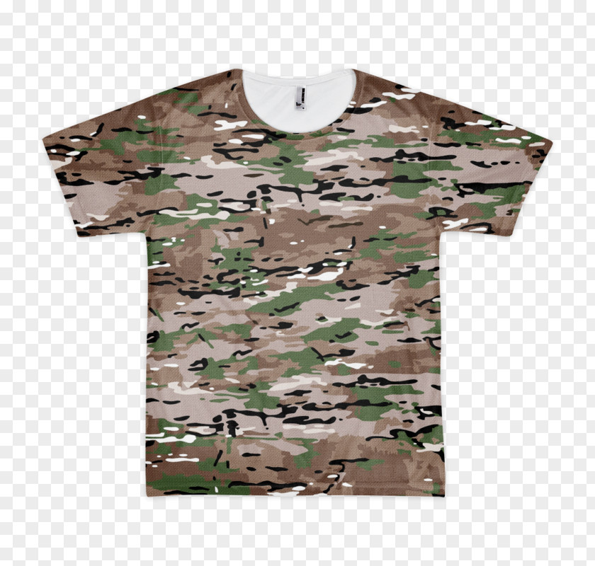 Men's Flat Material Military Camouflage T-shirt MultiCam Clothing PNG