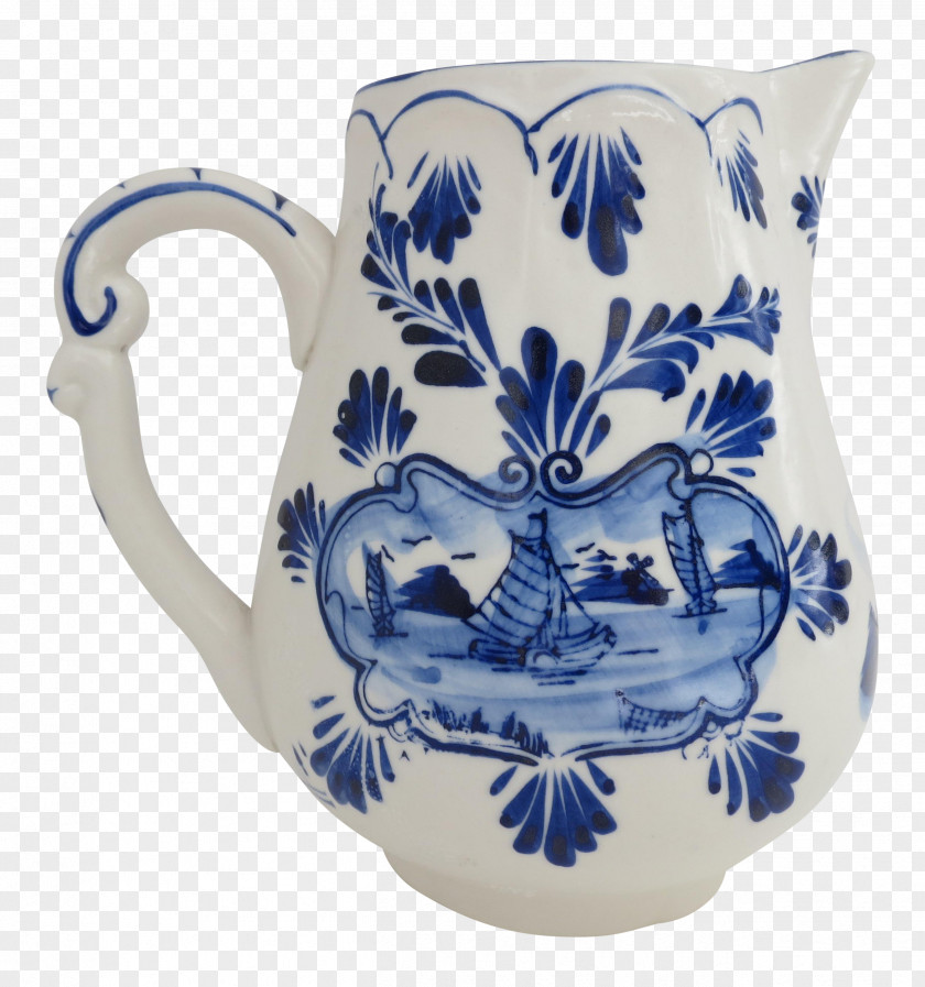 Mug Jug Ceramic Blue And White Pottery PNG