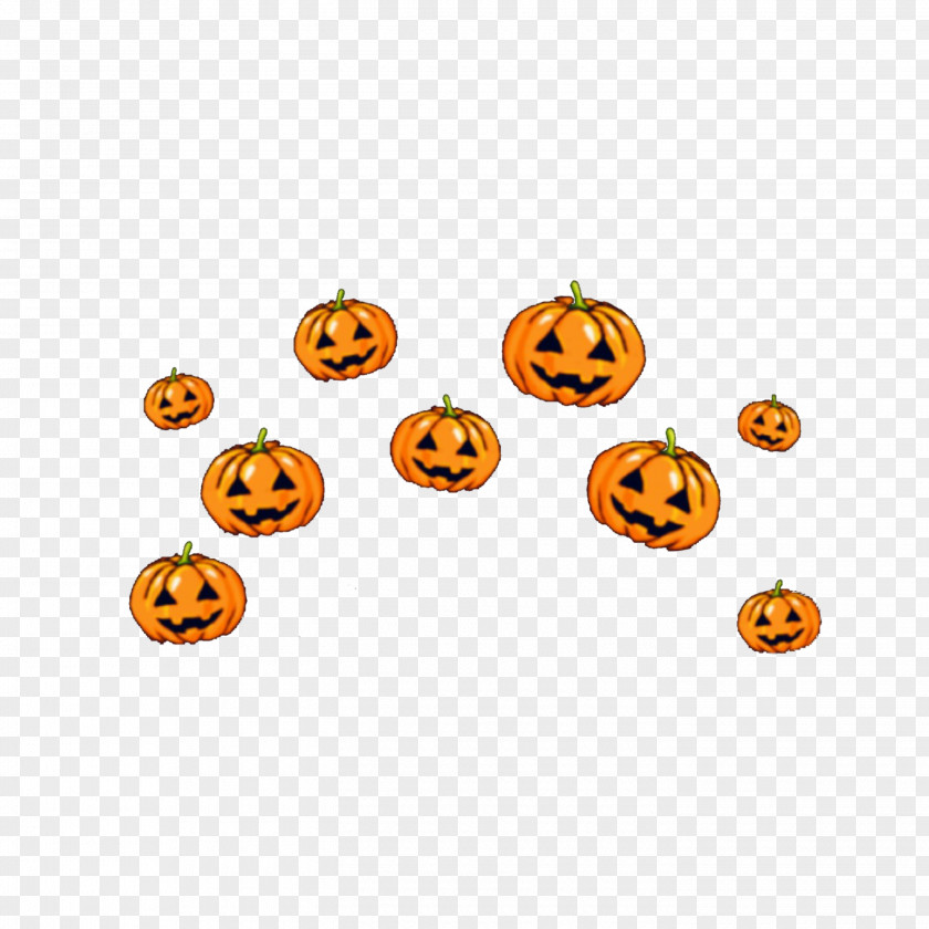 Smile Calabaza Halloween Orange Background PNG