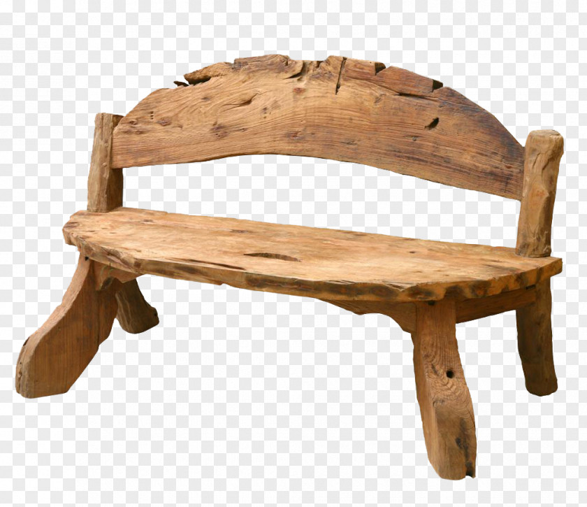 Park Small Chair Table Bench Stool Wood PNG