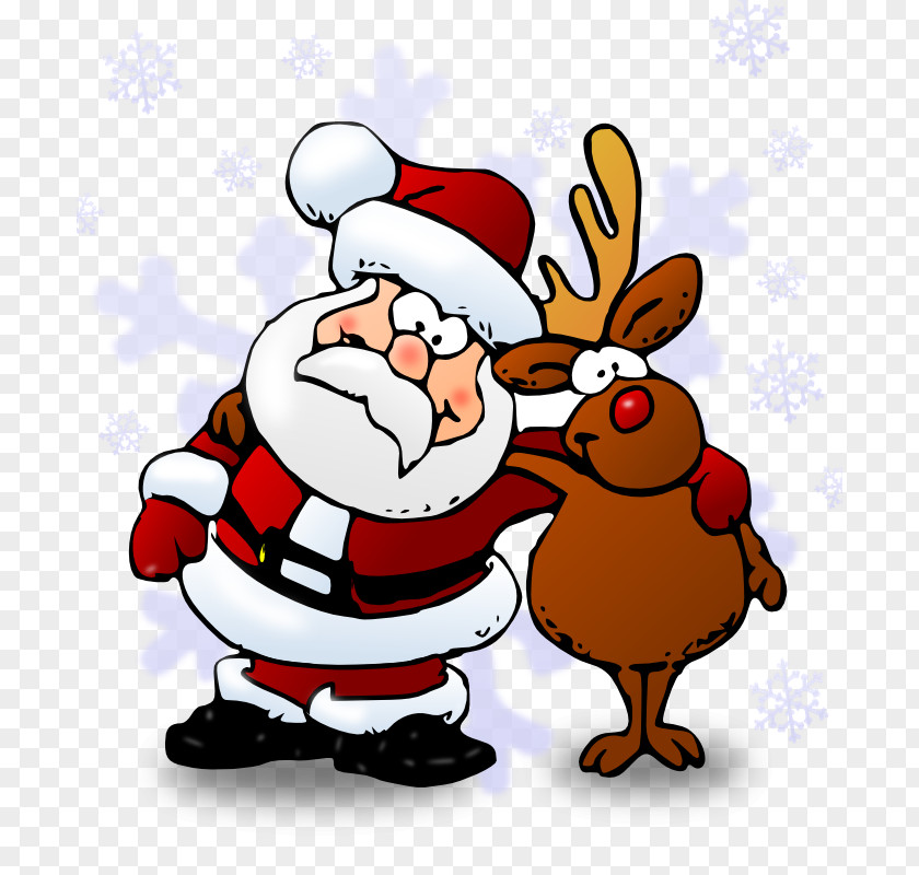 Santa And Rudolph Pictures Claus Reindeer North Pole Clip Art PNG