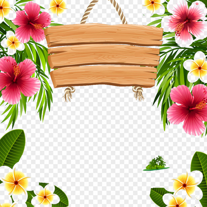 Simple Wooden Tag Hawaii Picture Frames Clip Art PNG