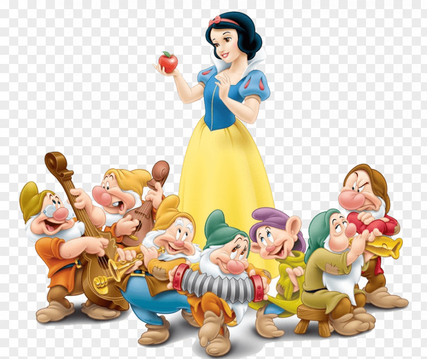 Snow White Seven Dwarfs Evil Queen Dopey Bashful PNG
