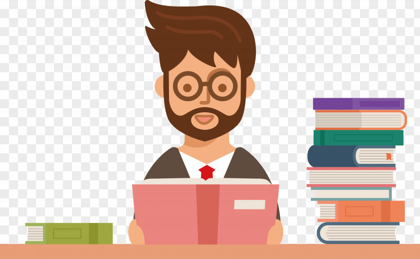 Teacher Reading Book PNG