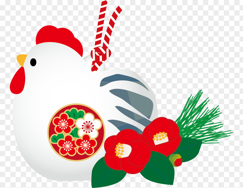 Tori Rooster New Year Card Japanese 0 PNG