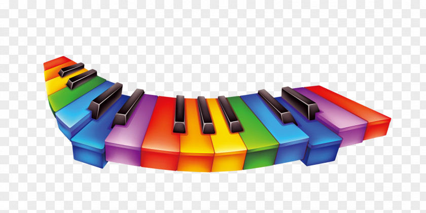 Color Piano Musical Note Icon PNG