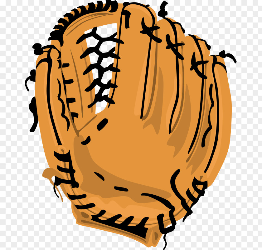 Cartoon Baseball Mitt Glove Catcher Clip Art PNG