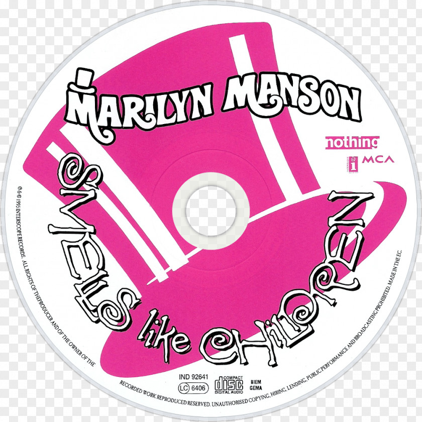 Marilyn Manson Smells Like Children Clothing Accessories Compact Disc Logo PNG