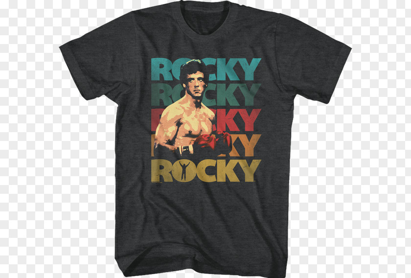 T-shirt Printed Rocky Balboa Mickey Goldmill PNG