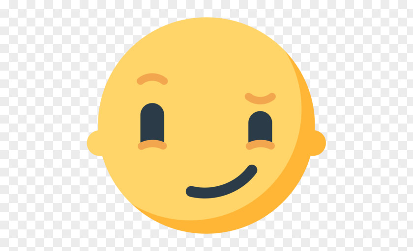 Smiley Smirk Emoji Face PNG