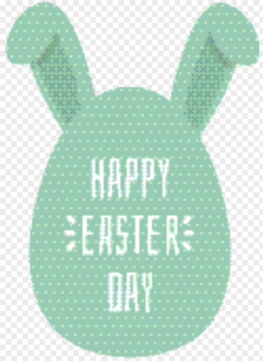 Turquoise Green Easter Bunny Background PNG