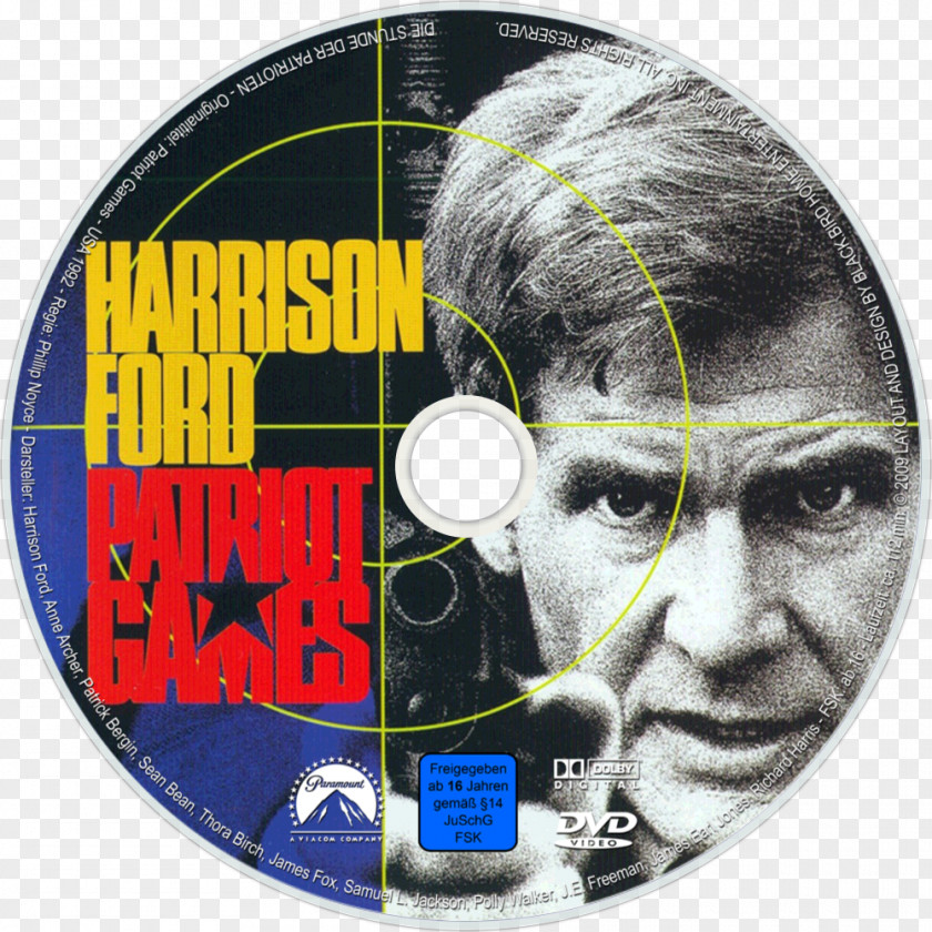 Actor Harrison Ford Patriot Games Blu-ray Disc Jack Ryan Film PNG