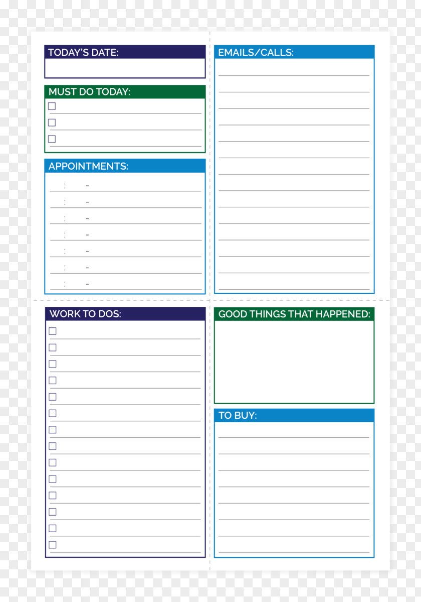 Daily Calendars Personal Organizer Paper Notebook Document Planning PNG
