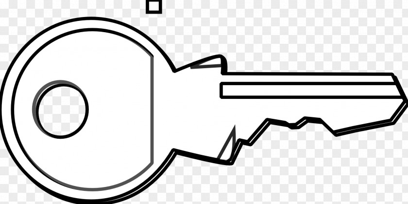 Key Black And White Line Art Clip PNG