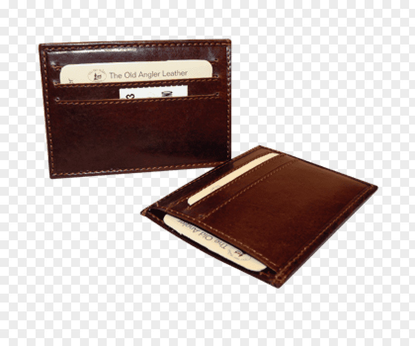 Leather Monogram Gifts Wallet Credit Card Holder-brown PNG