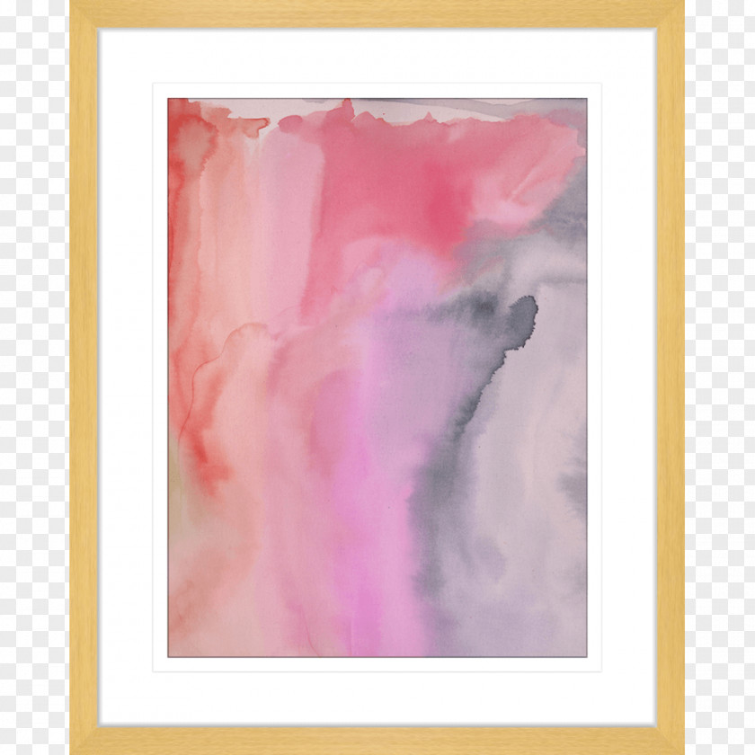 Paint Watercolor Painting Picture Frames Acrylic Modern Art Pink M PNG