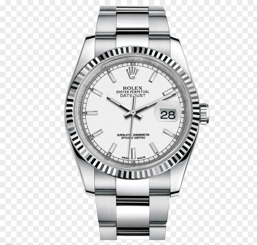 Silver Rolex Watch Male Table Datejust Submariner Bezel PNG