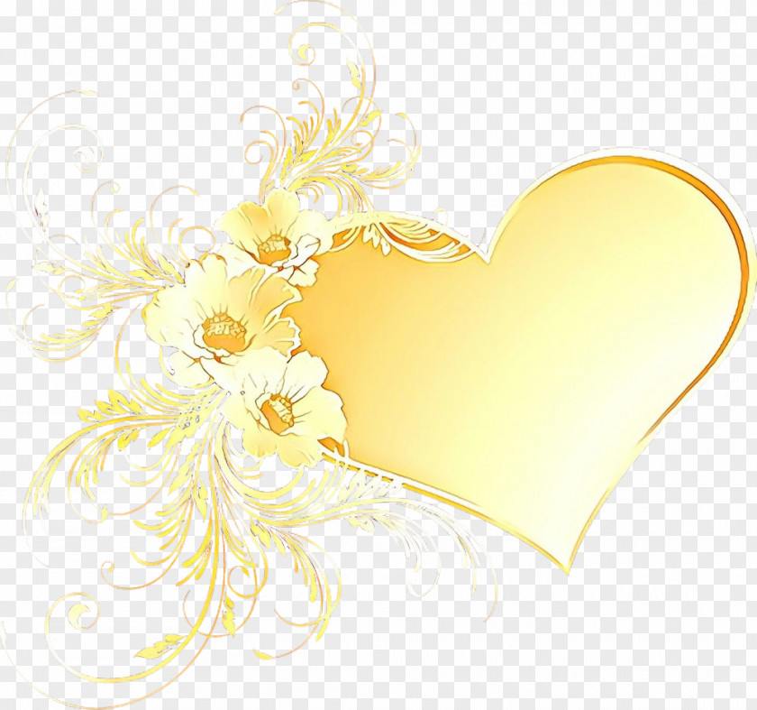 Yellow Heart Clip Art PNG