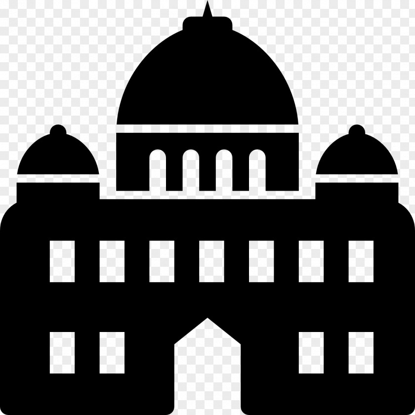 Basilica Black & White Clip Art PNG