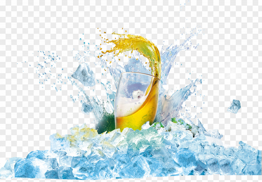 Beer Splashing Out Asahi Breweries Drink Ice PNG