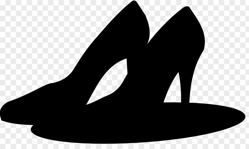 M High-heeled Shoe Clip Art Silhouette Black & White PNG