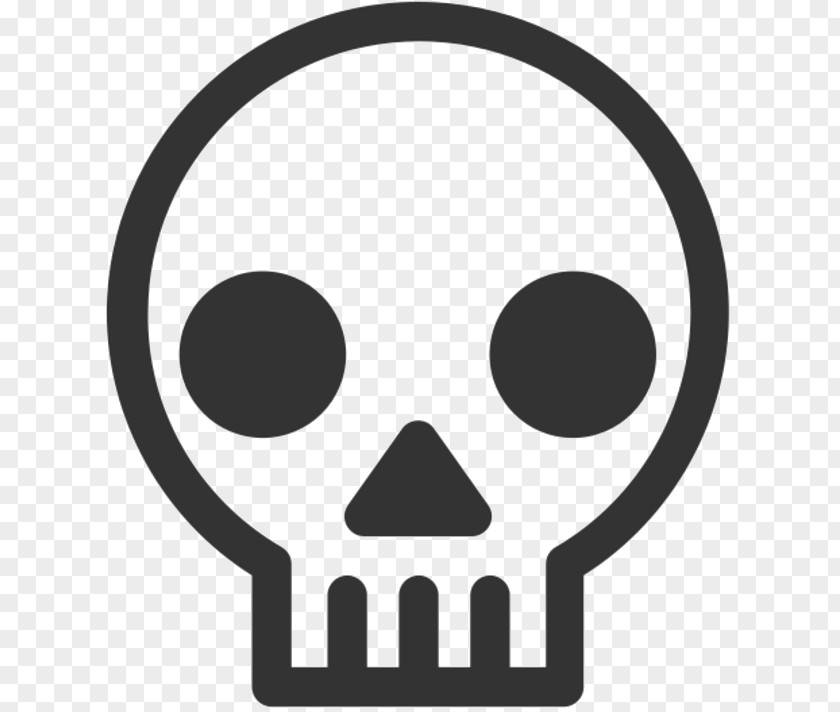 M Skull Black Snout Clip Art & White PNG