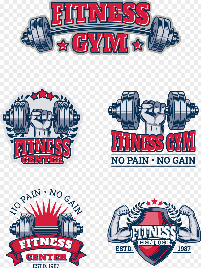 Vector Hand-painted Gym Icon Fitness Centre Euclidean PNG