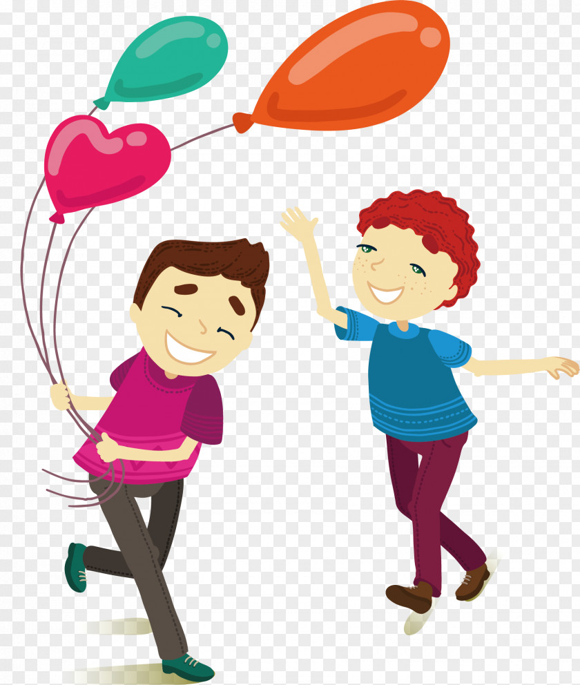 Play Balloon Cartoon Partner Adobe Illustrator Clip Art PNG