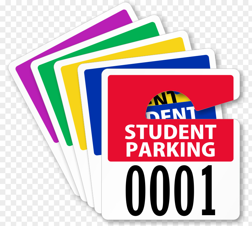 School Numbers Logo Parking Brand Car Sticker PNG