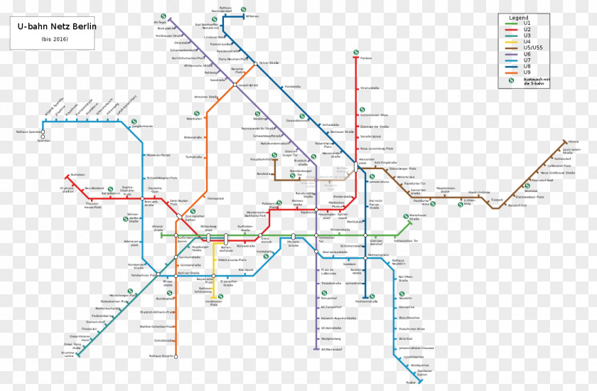 Map Rapid Transit Berlin U-Bahn Tube PNG