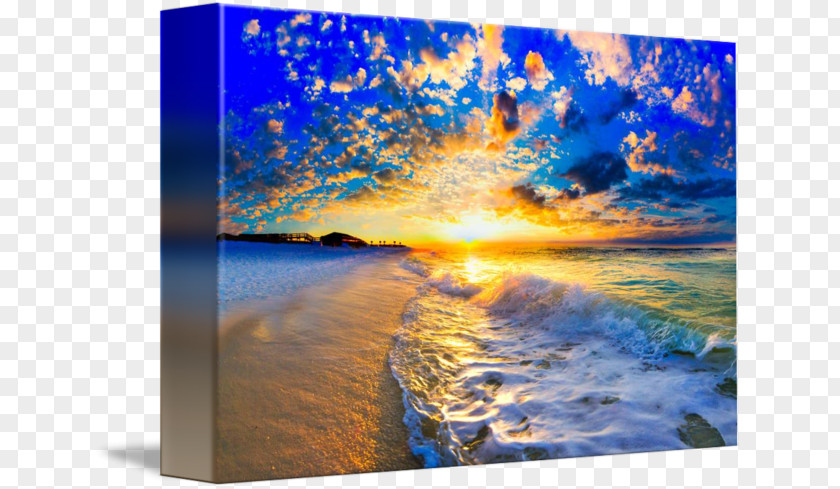 Sea Sunset Pensacola Beach Shore Landscape Photography PNG