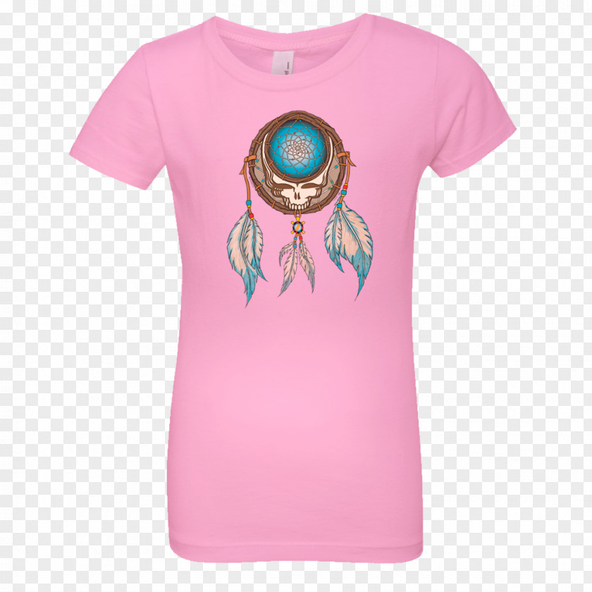 Pink Dreamcatcher T-shirt Tetris Skreened Sleeve PNG