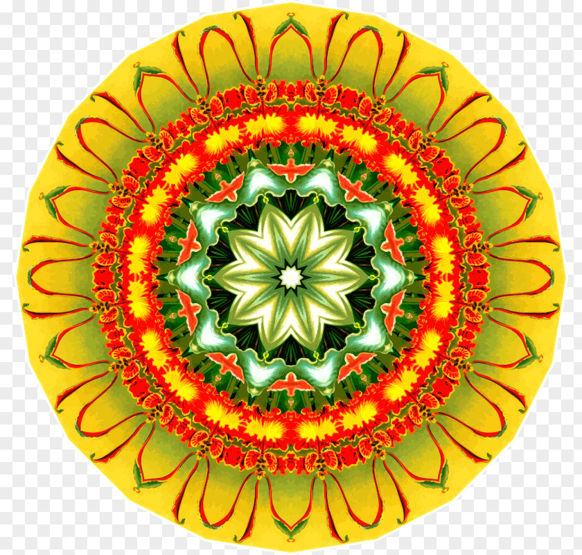 Circle Kaleidoscope Symmetry Pattern PNG