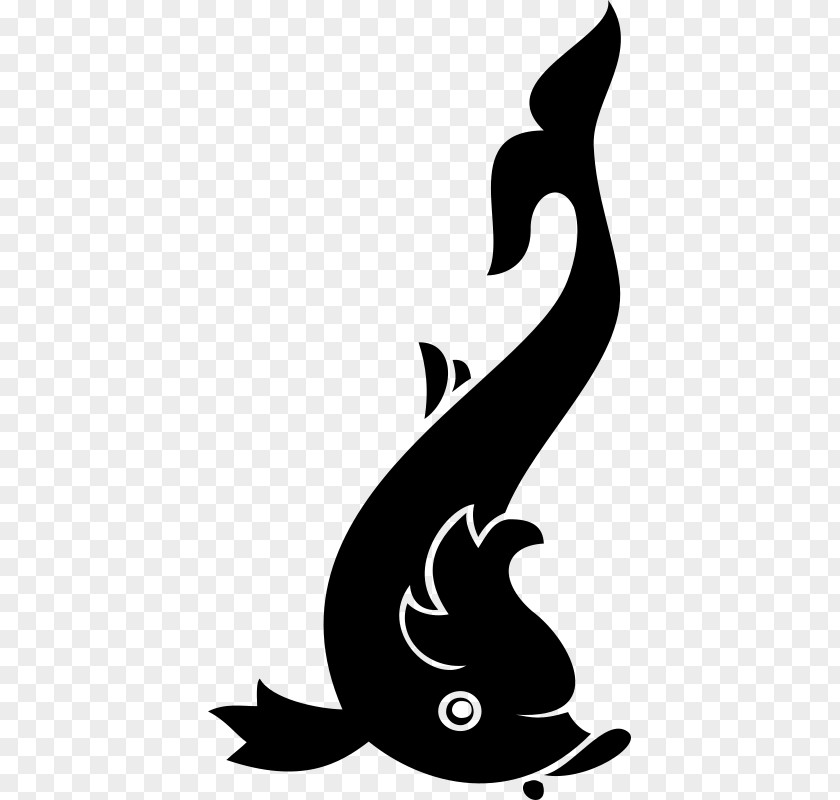 Dolphin Tail Marine Mammal Silhouette Clip Art PNG