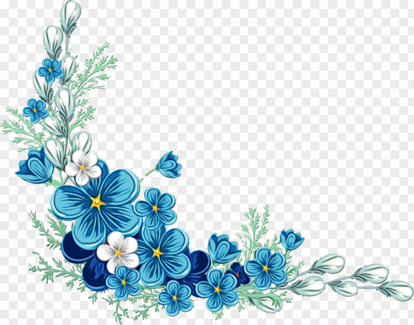 Flower Floral Design Blue Clip Art PNG